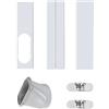 Generisch Set di guarnizioni per finestre per condizionatore d'aria mobile, pannello per finestra regolabile in PVC con adattatore per tubo da 15 cm, tubo di scarico per finestra per tapparelle e finestre