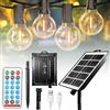 Silkwish Pannello solare di ricambio da 2400 mAh per ghirlande luminose, modulo solare da 24 V con telecomando per catene luminose a LED per esterni, IP66 impermeabile, pezzo di ricambio, 13 modalità di