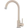 HOMEVELLO Rubinetto da Cucina CORE 35, Beige, Miscelatore 360°, Miscelatore da Cucina in Acciaio Inox per Lavello, Altezza: 35 cm, Parte Della Testa: Ceramica, Design Moderno