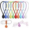 Shengxi 10 Pezzi Fascette Magnetiche Clip in Silicone, Fascette Magnetiche Riutilizzabili, Organizzatore Cavi per Ufficio Casa e Viaggio, Organizzatore per Cavi Multicolore, Magneti da Frigorifero