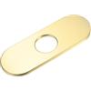 M METERXITY Copriforo Per Rubinetto, 6 Pollici Copriforo Ovale In Acciaio Inossidabile 304 Per Lavello Bagno/Cucina [Oro Spazzolato]