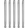 QUARKZMAN 5pz H5,5 Chiavi a Brugola per Punte da Trapano 5,5mm Punte Metriche Piane 1/4 Attacco Esagonale 100mm (4) Punta Cacciavite Esagonali Magnetico Lungo Industriale per Viti