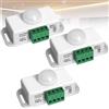 Leikurvo Corpo - 3 sensori PIR a infrarossi: DC 12 V 24 V, interruttore sensore a infrarossi automatico, sensore di movimento esterno, interruttore per strisce LED/lampadine, bianco