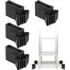 Xiuyer Piedini di Gomma, 4pcs Piedini per Scala Alluminio, Scala Alluminio, Piedini Antiscivolo per Scaletta, Resistenti Tappetini Piedini per la casa i lavoratori la scala pieghevole(Nero)