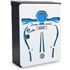 Alubox Scooter Cassetta Postale Mia con Sportello, Multicolore