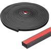 PATIKIL 26 Ft Guarnizione In Gomma A Coste, Guarnizione Autoadesiva EPDM Rettangolare Per Barche, Auto, Camion, Porte/Finestre Di Garage, Nero/Rosso