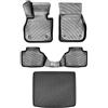 fussmattenprofi.com Fussmattenprofi Set Tappetini Auto e Vasca Baule per BMW X1 U11 dal 2022 - su Misura, Antiscivolo, Inodore - Protezione Completa per Interni e Bagagliaio Auto