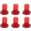 Ruiandsion - Confezione da 6 lampadine a LED T3 da 8 mm, con base COB, per luci del pannello di lettura degli strumenti sul cruscotto dell'auto, colore: rosso