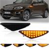 OZ-LAMPE Indicatori di Direzione Laterale Dinamico a LED per BM-W E70 X5 E71 X6 F25 X3, Indicatore Laterale a LED 2 Pezzi Nero