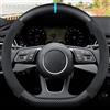 vvvyfx Coprivolante Auto per Nissan Qashqai 2 (II) J11 Facelift I 2017-2021, Coprivolante per Auto in Pelle,Universale 37-38cm Protezione Custodia Volante Auto Cover,Antiscivolo,D-type-Blue