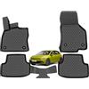 W-Parts 4 TAPPETI - TAPPETINI IN GOMMA A VASCA 3D TPE PER VW GOLF VIII dal 2019 al 2024