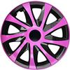 NRM ko244 Copricerchi Draco CS, Colore: Nero/Rosa, 16 Pollici, Set di 4