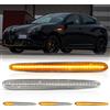 OZ-LAMPE Frecce Laterale Dinamico a LED per Alfa-Romeo Giulietta, Indicatore di Direzione Dinamico a LED, 2 Pezzi per Ren-ault megane III Transparente Canbus
