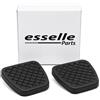 Esselle Parts Copripedali per Honda Jazz Cambio Manuale, Set Pedaliera in Gomma Antiscivolo, Copri Pedali Freno e Frizione ad Incastro Plug & Play, Resistenti all'Usura, Nero