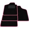 Somer Car Kit Tappetini Auto compatibili con Fiat Panda 141 1980-2003 | Set Tappeti in Moquette, Tappeto auto su misura, bordo fucsia