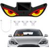 Sidaqi Luce Solare per Occhi da Diavolo per Finestrino Auto Wireless Dinamica Occhi da Demone Luce di Avvertimento USB Ricaricabile Occhi a LED per Auto SUV Camion Furgoni Parabrezza - 1PC