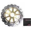Konerstone Dischi freno anteriori per MOTO GUZZI BREVA 750 2003-2007/NEVADA 750 03-07 2012 2013/V7 CLASSIC 750 2008-2013 Accessori moto Oro 2004 2005 2006 2009 2010 2011
