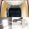 Ampper 12V 40 LED Kit di luci interne per furgoni, plafoniere a LED con fusibile interruttore semplificato per furgoni, barche, caravan, rimorchi e altro (10 moduli, bianco)