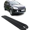OMAC Sottoporta Laterali Pedane Laterali Schweller compatibile con Chevrolet Captiva 2006-19 Alu Nero