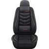 DohkHgg Coprisedili per auto adatti per Jaguar XE XF XJ E-Pace, F-Pace, I-Pace, XEL XFL a 5 posti, rivestimento in pelle PU, nero con cuscini memory