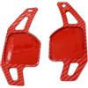 Generic For Seat for Ibiza for 6F for Arona for Ateca Volante for auto Paddle Shift Cover ABS Paddle Shifter(Red Carbon Look)