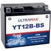 ULTRA MAX Ultramax YT12B-BS 12v 10Ah AGM VRLA Motorcycle Battery