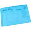 ARMYJY Tappetino per stazione di saldatura in silicone, resistente alle alte temperature, antistatico, con scanalature per elettronica, 45 x 30 cm