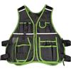 CNANRNANC Gilet multifunzione con tasche multiple e cinghie regolabili, tessuto Oxford 600D, strisce di sicurezza riflettenti, verde, bianco, marrone, dimensioni 710 x 620 mm, per elettricisti, (verde