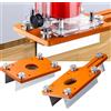 Risveglio Base localizzatrice in lega di alluminio per legno, 65 mm, staffa per smussatura scanalature, spessore 0-5 cm, con tappo