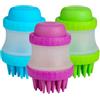 Spazzola con porta sapone Leopet - Blu
