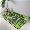 Bordeag Tappetino Da Gioco Per tappeto Bambini, 80 * 120 CM tappeto Stradale, Macchinine Bambini, Sala Giochi, Antiscivolo, Resistente