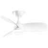 Perenz Ventilatore da Soffitto con luce 7192 B CT Bianco - Ø 91,5 cm, 3 Pale, 6 Velocità, Motore DC 35 W, Silenzioso
