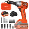 SIX CRAFTSMEN 500 N.m Avvitatore a Impulsi Brushless 21V, 1/2" Avvitatore ad Impulsi, Avvitatore a Percussione con Batteria 4.0 Ah, Velocità Regolabile, Ideale per Fai da te, Mobili e Auto Leggere