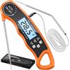 CIRYCASE 102cm Termometro Cucina Lettura Rapida, Doppia Sonda Termometri Alimenti Digitale, Termometro Barbecue Luce & Calibrazione, Magnete dvd Utensili Cucina Campeggio Grill Cottura/BBQ/Latte/Dolci