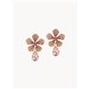 Otazu Orecchini a bottone placcati oro con cristalli Swarovski Cherry Blossom
