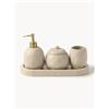 Westwing Collection Set di 4 accessori da bagno Olin - Beige