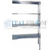 Italfrom z MODULO CONTINUATIVO - Scaffalatura in acciaio INOX , H 200 cm , L 100 cm , PROF. 50 cm , con 4 ripiani