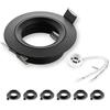 SEBSON Faretto da Incasso incl. Portalampada GU10 - Foro di Montaggio ø65mm | min. 60mm, max. 70mm - Faretti da Soffitto Nero ø80x24mm - Set da 6