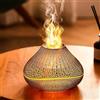 LiveGo Diffusore a fiamma, diffusore per oli essenziali a 7 colori, diffusore per aromaterapia ultra-silenzioso da 160 ml con spegnimento automatico senza acqua, perfetto per casa, ufficio, camera (crack)