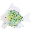 LCCCK Grandi figurine di pesce in vetro soffiato a mano, arte marina in vetro per acquario, statua di pesce smeraldo verde in vetro moderno come elemento d'arredo costiero - per oggetti decorativi da