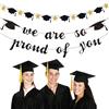 ZMaglorian Set di 2 ghirlande Decorative per Laurea - Striscione "Siamo orgogliosi di Te" con Decorazioni Laurea, Banner Personalizzato per Bachelor e Master, Gadget