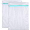 Metagio - Rete per biancheria, misura grande, 2 pezzi, sacchetti la a maglia fine, riutilizzabile, extra grande con chiusura lampo, orsetto di peluche, biancheria da letto (60 x 80 cm)