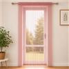 OTHERWISETRIVIAL Tenda a Filo per Porta Finestra con Passante, 100x200 cm, 100% Poliestere - Vari Colori (ROSA 310)