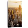 ARTTOR Moderno Quadro su Tela 45x80 cm Verticale Architettura Città - 2672 | New York Grattacieli Manhattan Quadro Decorativo Soggiorno Camera da Letto Decorazione da Parete Arte da Parete ARTTOR