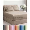 CGK Unlimited Set di lenzuola per letto King size extra profonde - 6 pezzi di lenzuola traspiranti e fresche - Biancheria da letto di lusso per hotel per donne, uomini, bambini e adolescenti - Facile e sicuro da