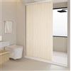 Single tree forest Tenda da Doccia Magnetica Pieghevole per Bagno, Lino Spesso con Ganci - Adatta per vasche da Bagno- W160xH200cm-Beige