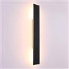 Mjsdjof Applique da parete lunga per interni, applique da parete moderne a LED, lampada da parete per corridoio in metallo nero con paralume in acrilico lineare, illuminazione decorativa per soggiorno semplic