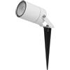 Area illumina Portafaretti da Giardino con Picchetto, GU10 220V, IP65, Alluminio, Bianco/Nero/Corten/Marrone, Ø60x100mm (Bianco)