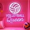 Generic VOLLEYBALL Queen - Insegna al neon a LED alimentata tramite USB e dimmerabile, decorazione da parete per camera da letto, camera da letto, sala giochi, regali a tema sportivo