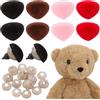 GORGECRAFT 40pz 4 Colori Nasi di Sicurezza 21mm Nasi Giocattoli Floccati Amigurumi con Rondelle Rosso Rosa Nero Marrone Animali Naso all'Uncinetto Animali di Peluche Orsacchiotto Burattino di Peluche
